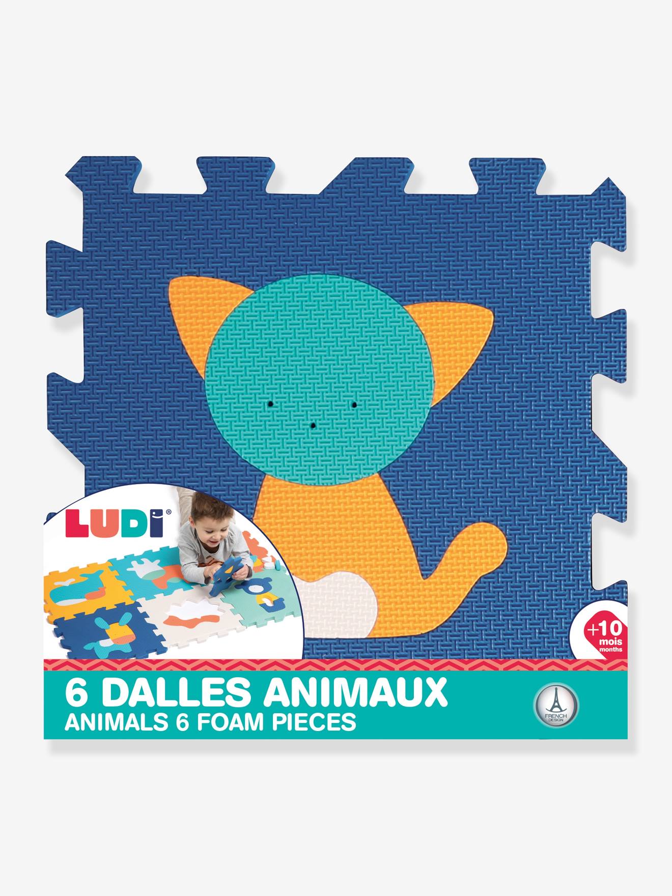 Dalles 6 animaux LUDI multicolore