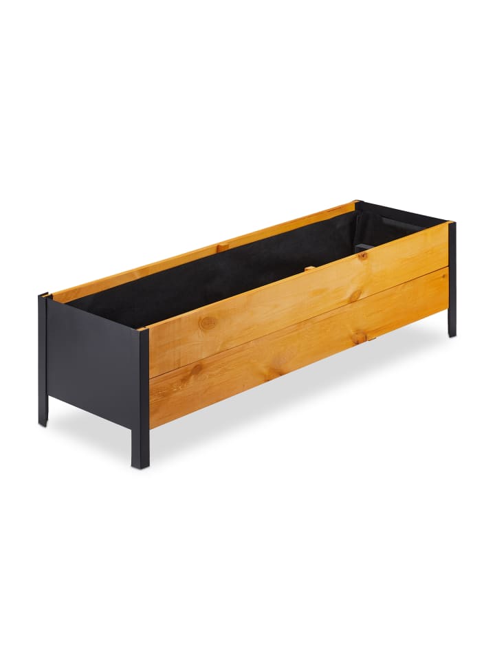 relaxdays Hochbeet in Natur - (B)118 x (H)32,5 x (T)35 cm günstig kaufen onesize