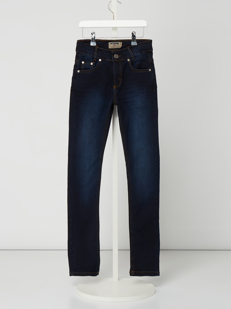Stone Washed Skinny Fit Jeans in jeans