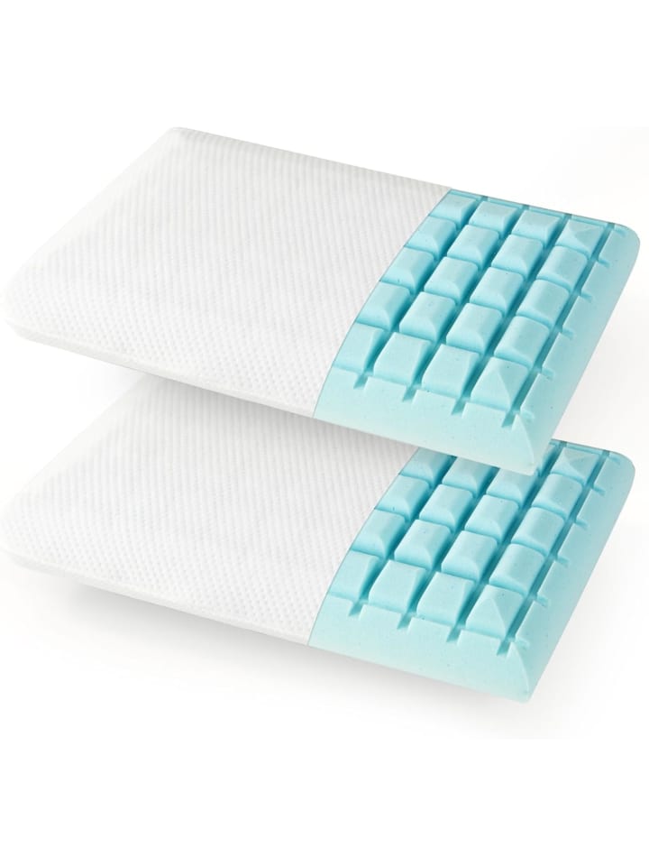 COSTWAY Kühlendes Kopfkissen 2er Set 40x60cm in Weiß günstig kaufen onesize