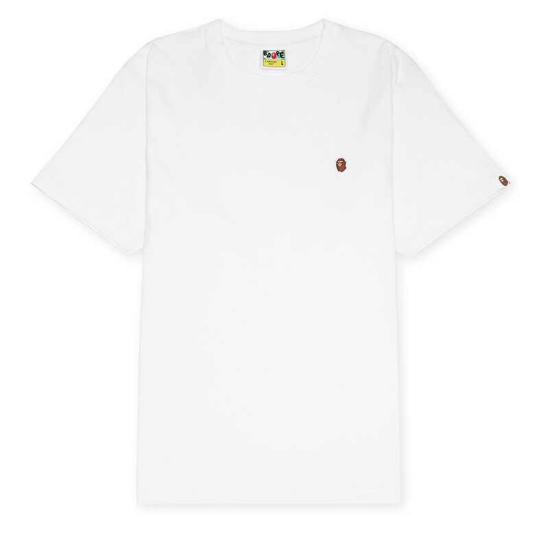 A Bathing Ape Head One Point Tee white