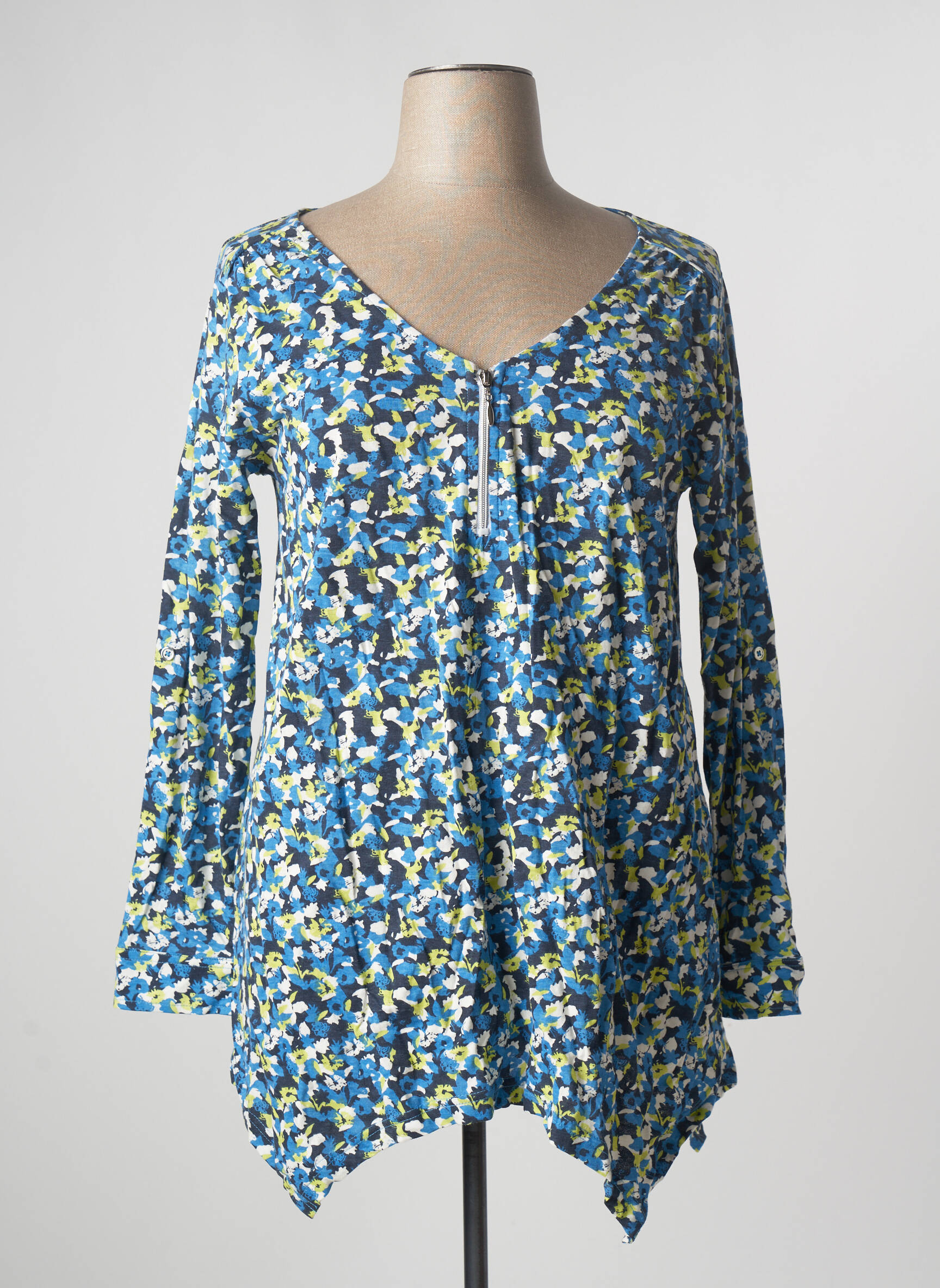 Blancheporte Tuniquemanchelongue Femme couleur bleu
