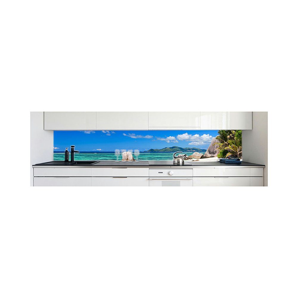 DRUCK-EXPERT Küchenrückwand Küchenrückwand Strand Premium Hart-PVC 0,4 mm selbstklebend
