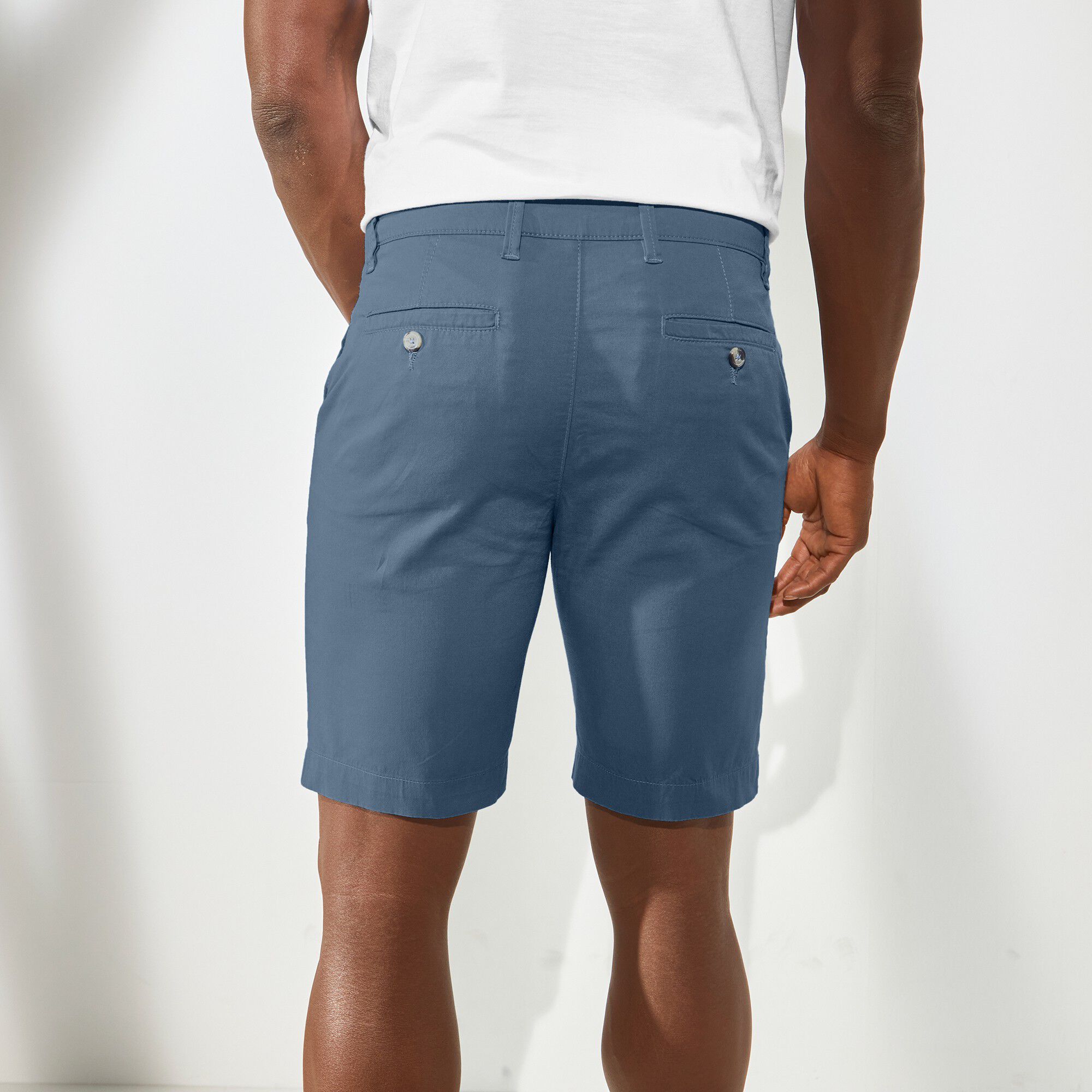 Bermuda chino uni sergé stretch grand confort spécial embonpoint