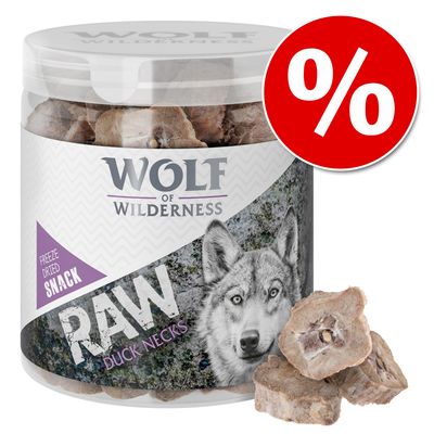 20 % Rabatt auf 3 x Wolf of Wilderness RAW Snacks