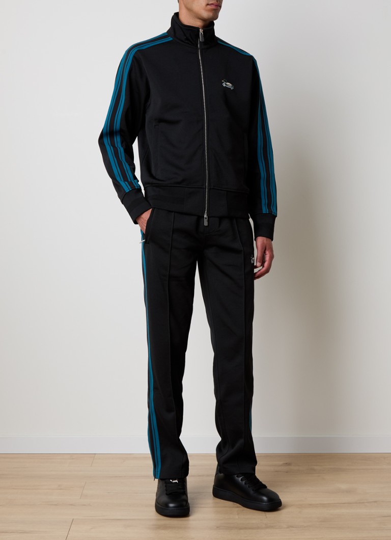 Burberry Track Jacket with logo embroidery and zip pockets