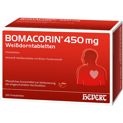 BOMACORIN 450 mg Weißdorntabletten  200 St  Filmtabletten