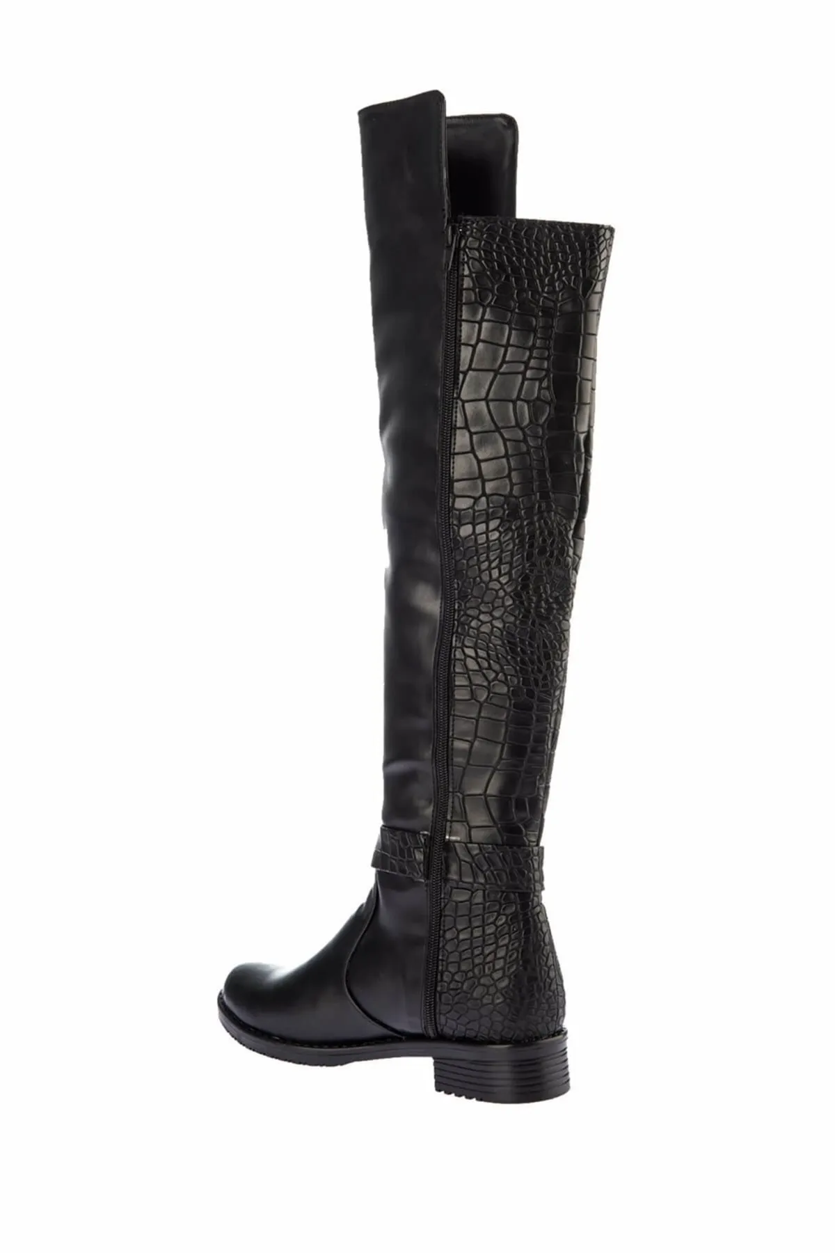 Fox  Schwarze Krokodil-Damenstiefel E726561809