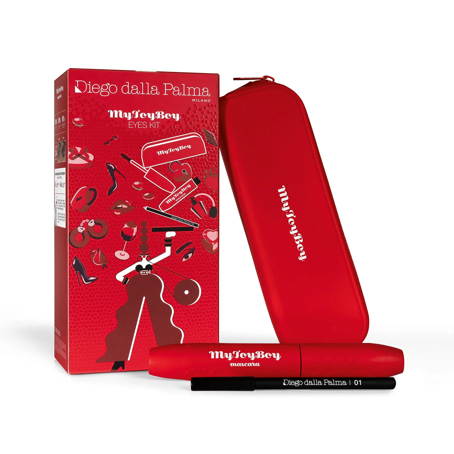 Mytoyboy Eyes Kit szempillaspirál - sminkkészlet, szempillaspirál, szemceruza