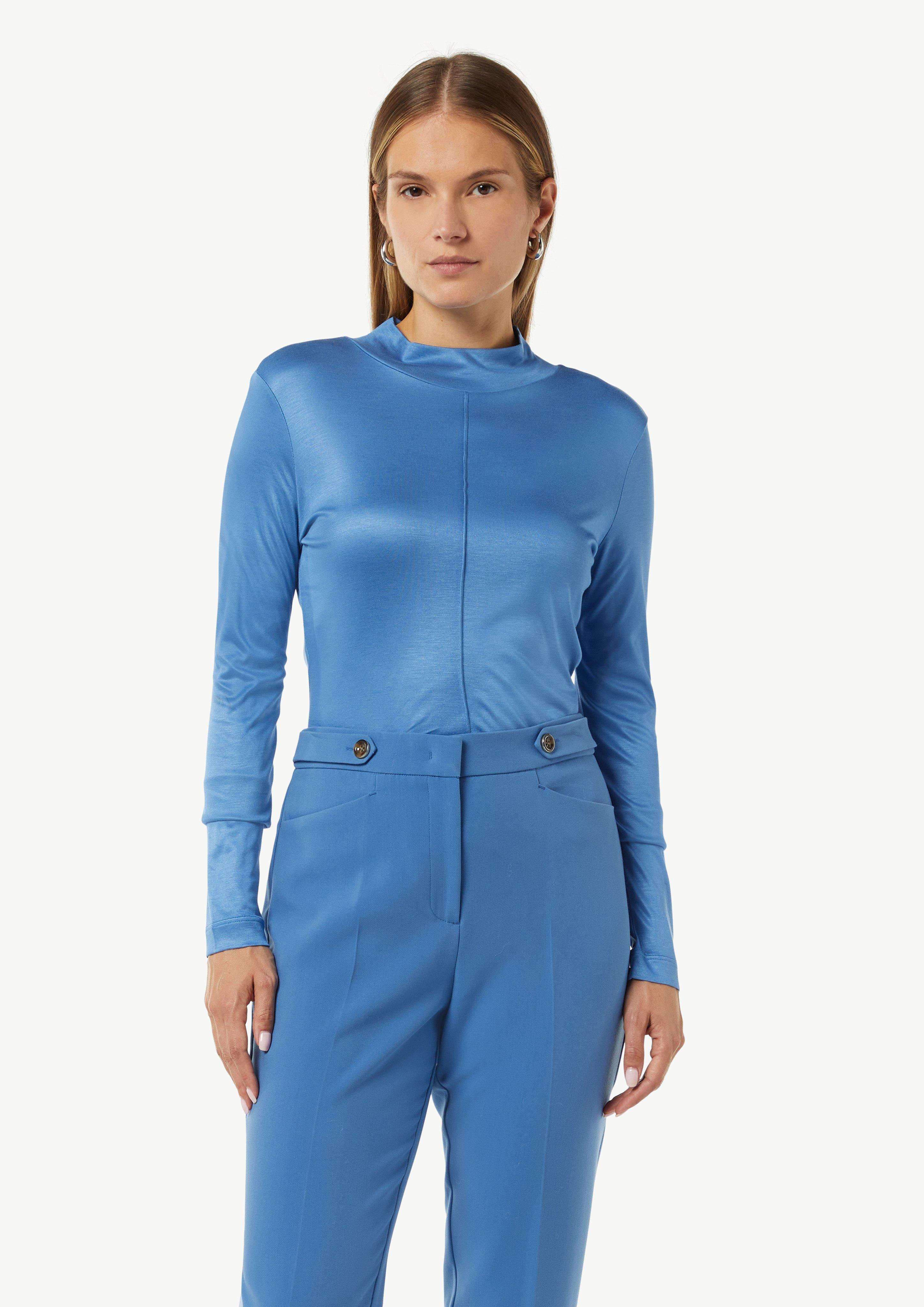 Langarmshirt im Slim Fit - blau