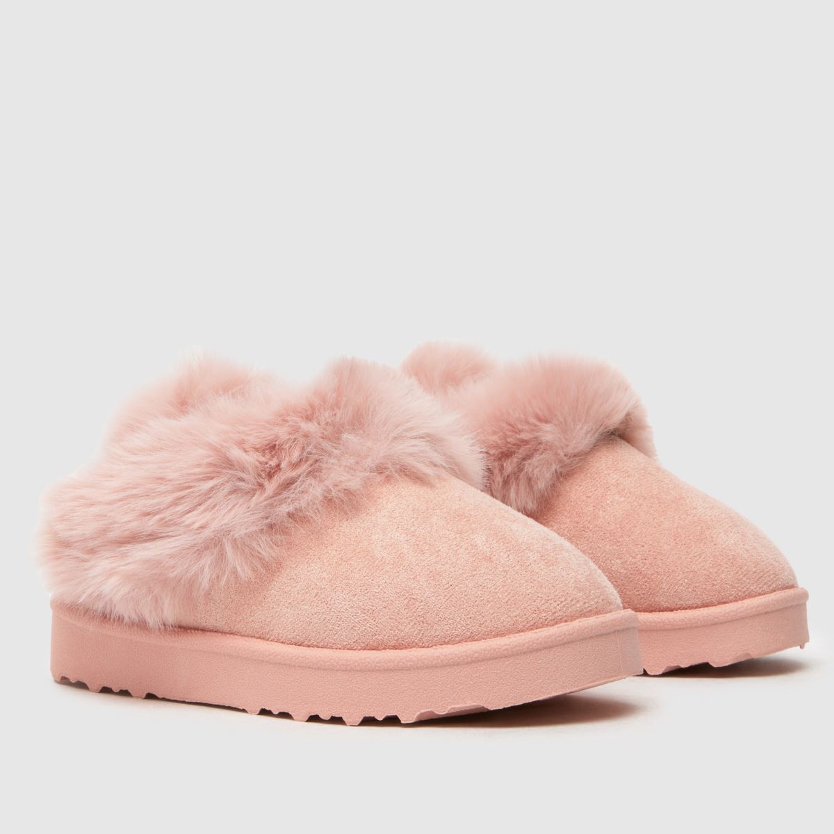 Schuh roza copati za malčke Haven iz krzna za deklice