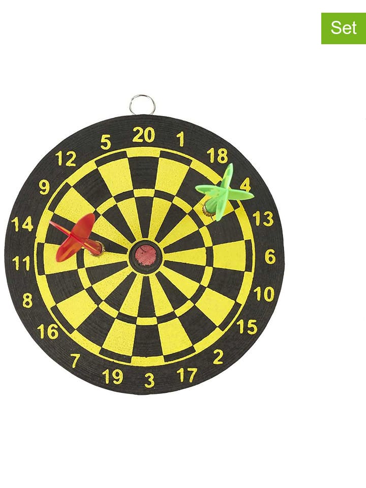 The Concept Factory 2er-Set: Dartspiele in Gelb/ Schwarz - Ø 15 cm günstig kaufen onesize