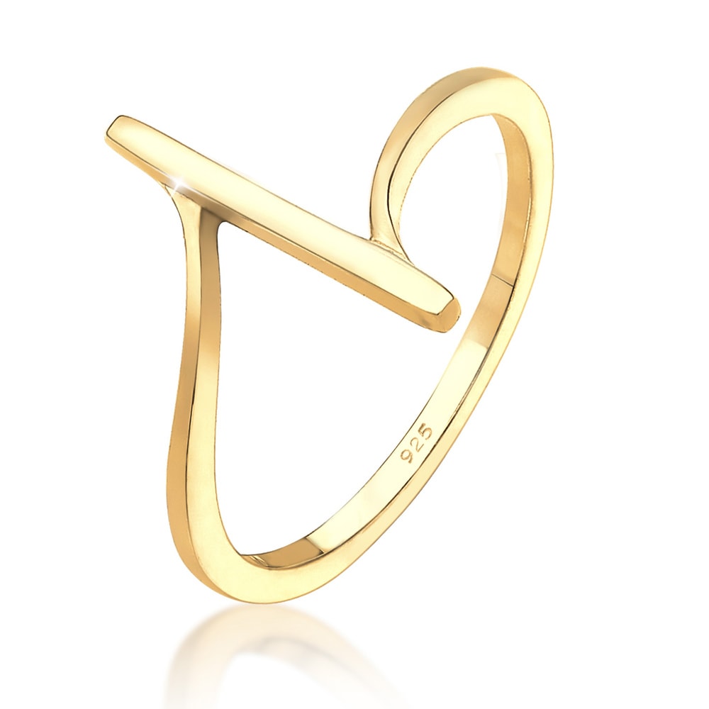 Elli Elli Bague Bague à ruban Géo Formes Cool Basic Minimal Bague