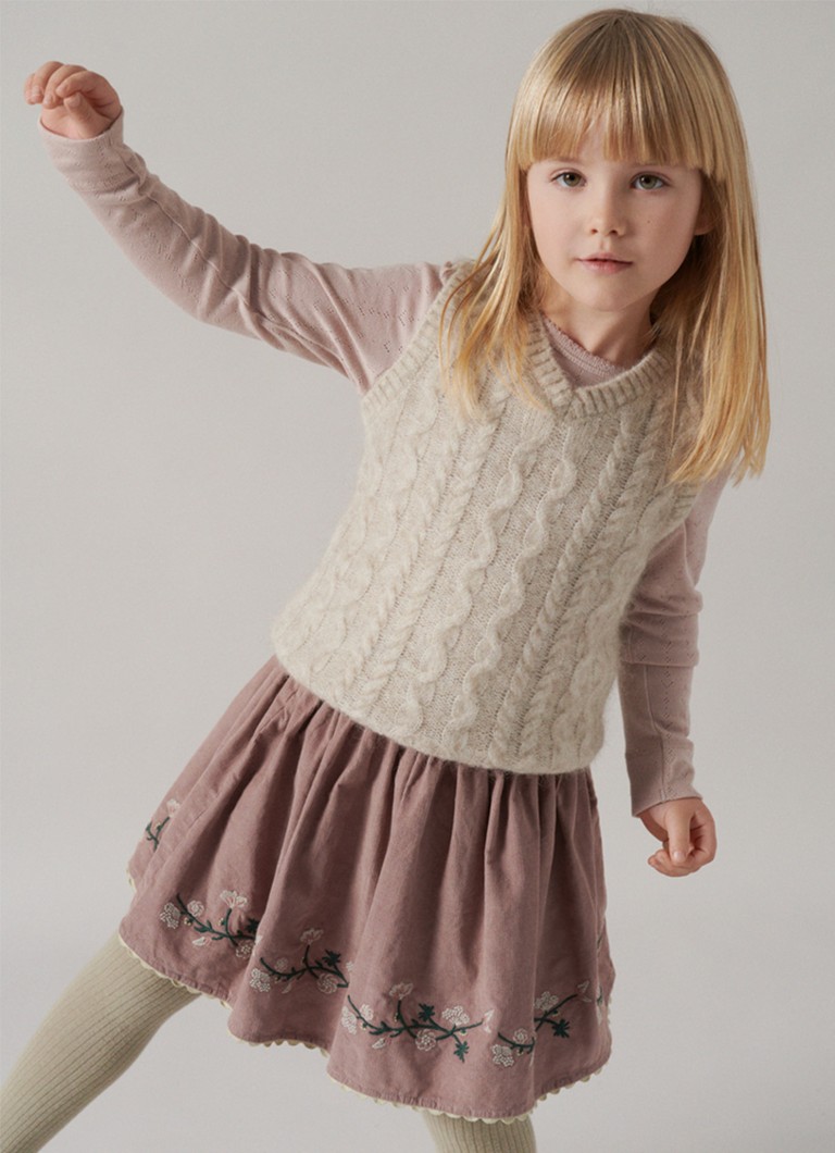Gonna Selina di MarMar COPENHAGEN con ricami floreali.