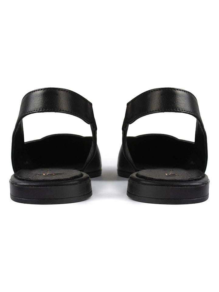 loft37 Leder-Slingballerinas in Schwarz günstig kaufen
