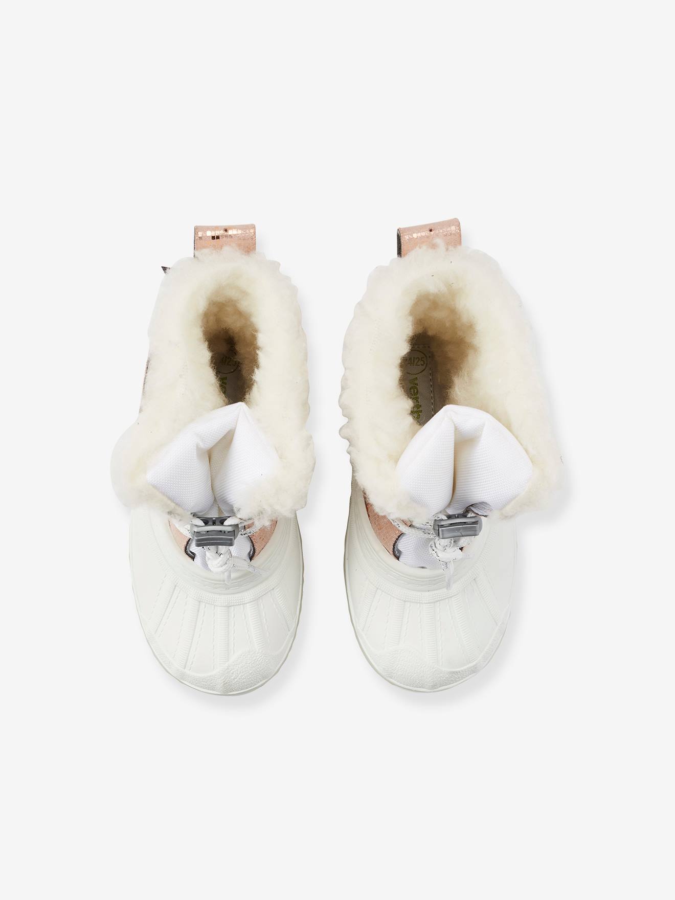 Bottes de neige fille rose pâle