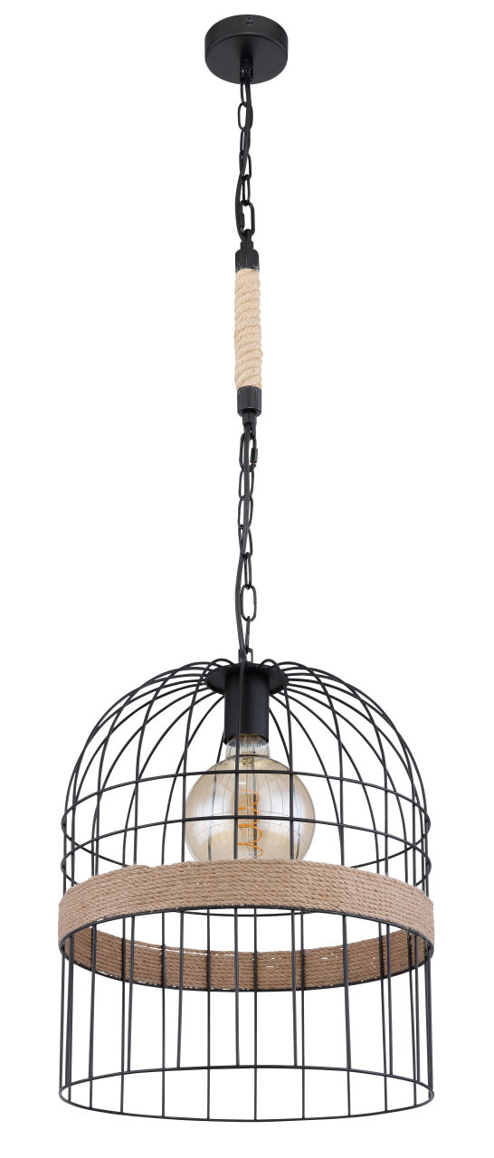Globo Lighting - HALIA - Hängeleuchte Metall schwarz matt, 1x E27