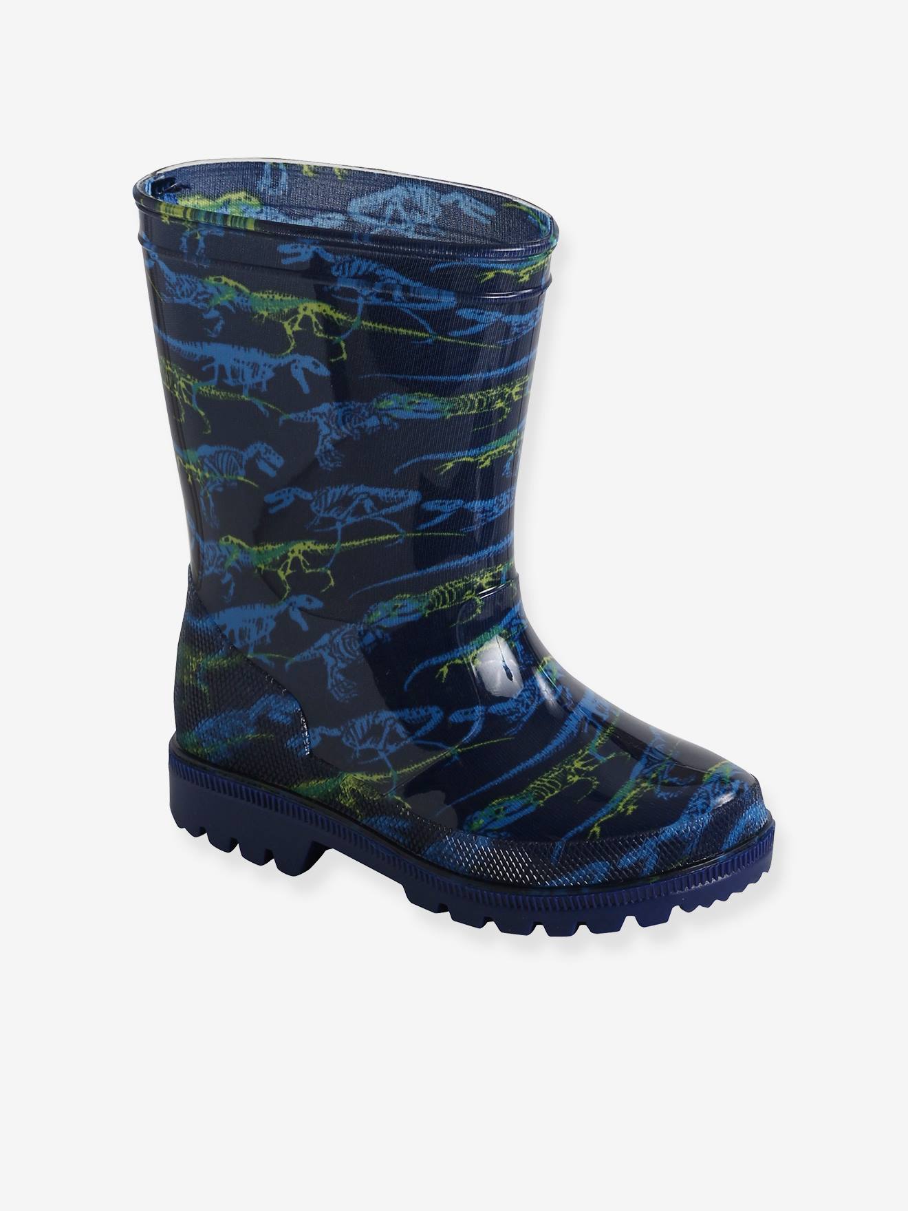 Bottes de pluie imprimées enfant bleu imprimé