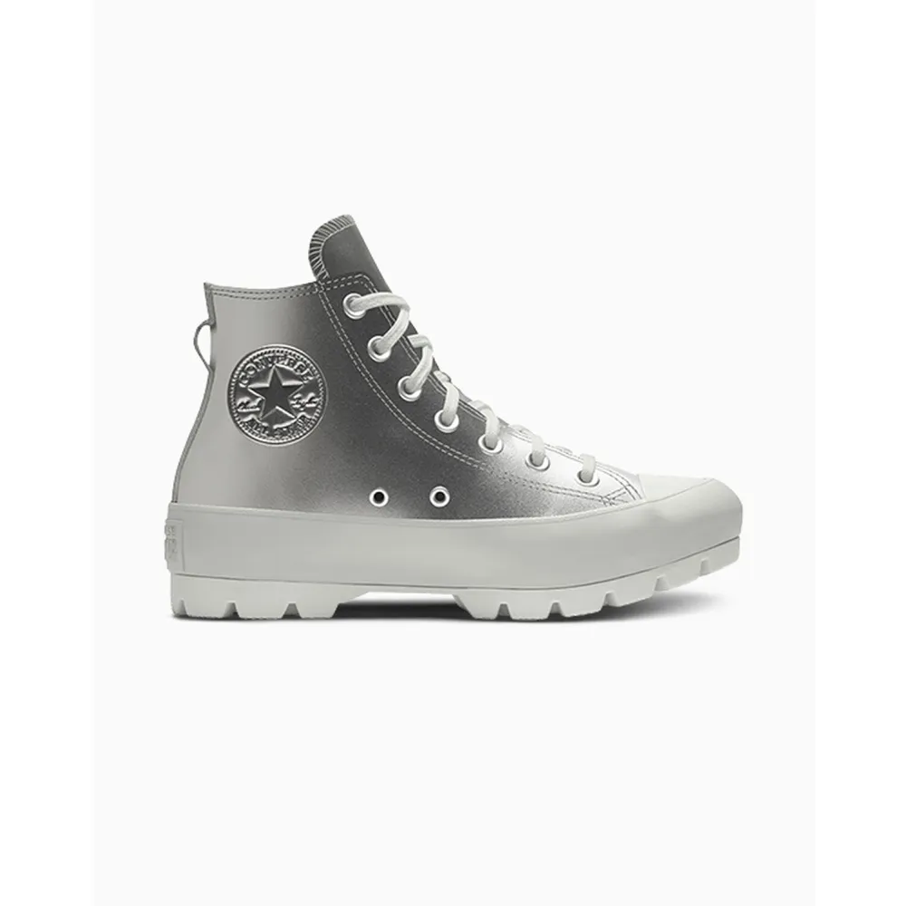 Converse Custom Chuck Taylor All Star Lugged Platform Leather By You A06687CSP24_SILVER_CO / grau