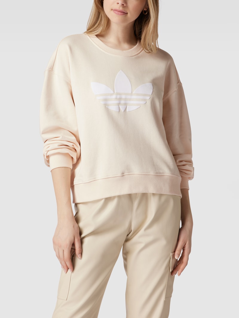 Sweatshirt mit Logo-Print in offwhite