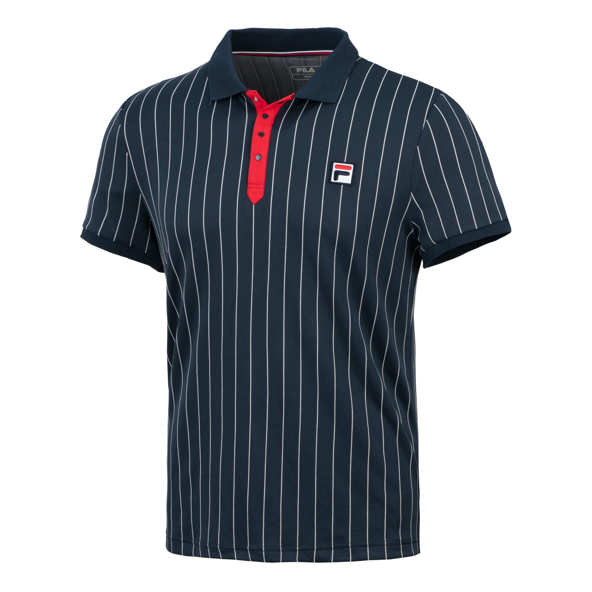 Stripes Polo Herren - Dunkelblau, Weiß