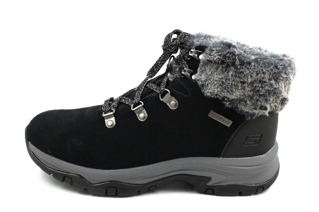 SKECHERS Stiefeletten schwarz Schnürboots Waterproof