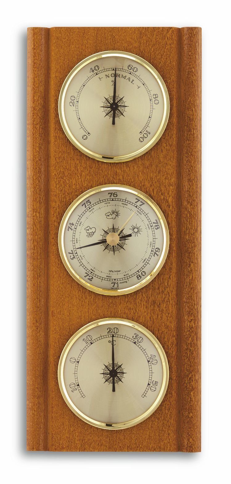 TFA Dostmann TFA 20.1002 Analoge Wetterstation aus Massivholz Wetterstation