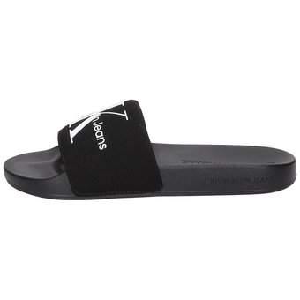 Calvin Klein Slide Monogram Co in schwarz