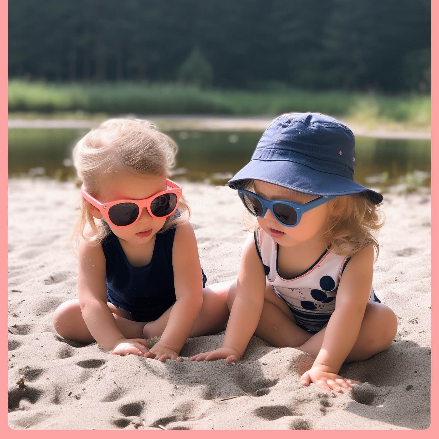 Olotos Sonnenbrille Sonnenbrille für Kinder Mädchen Jungen Gummi 100% UV400 Schutz Brille