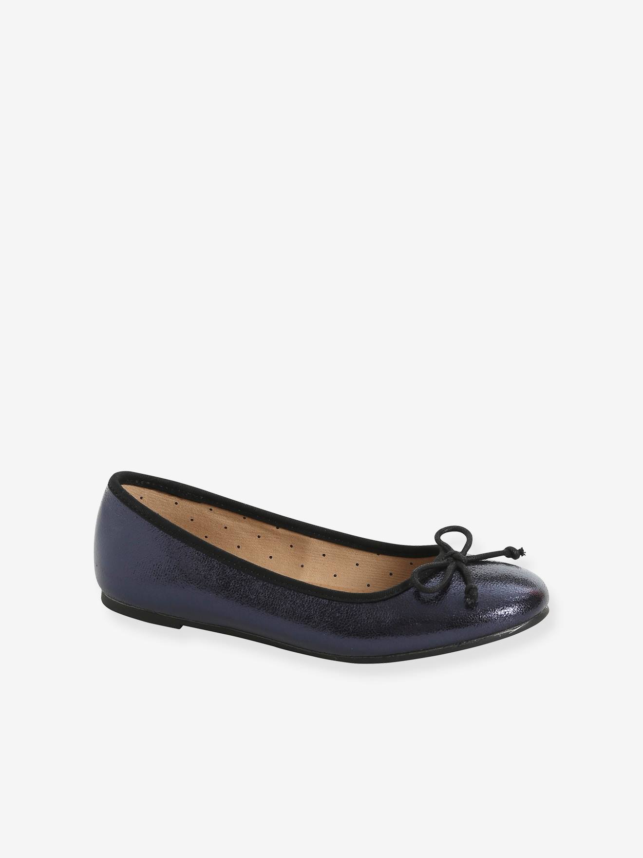 Vertbaudet Mädchen Ballerinas mit Glanzeffekt - silber