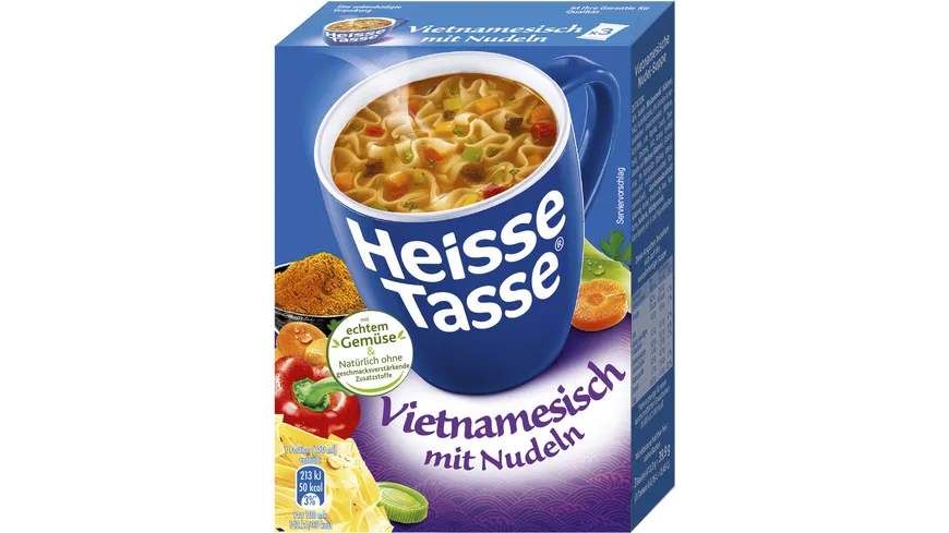 Heisse Tasse Vietnamesisch mit Nudeln Suppe 450 ml