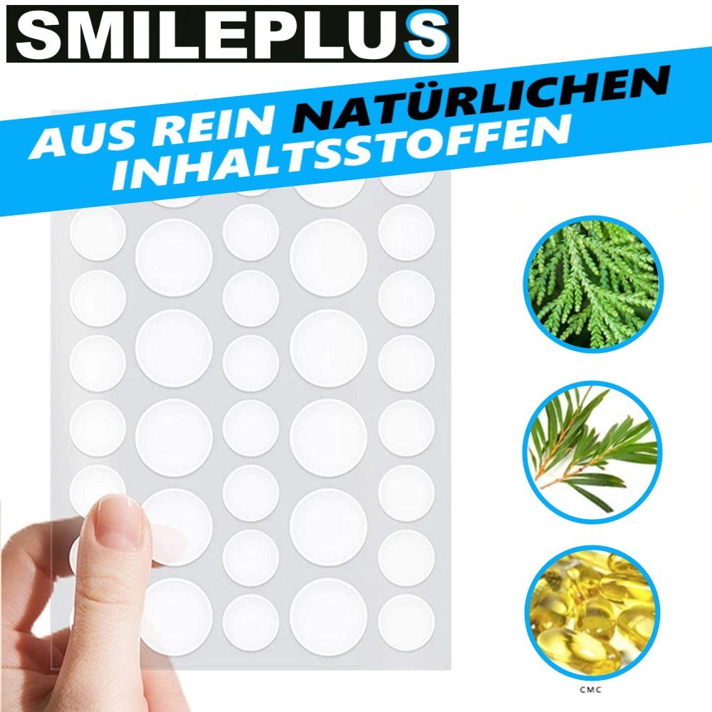 MAVURA Anti-Pickel-Pflaster SMILEPLUS XXL Akne Pflaster Set Hydrocolloid Patch Anti Pickel, Mitesser Verdecken Abdecken 36Stk