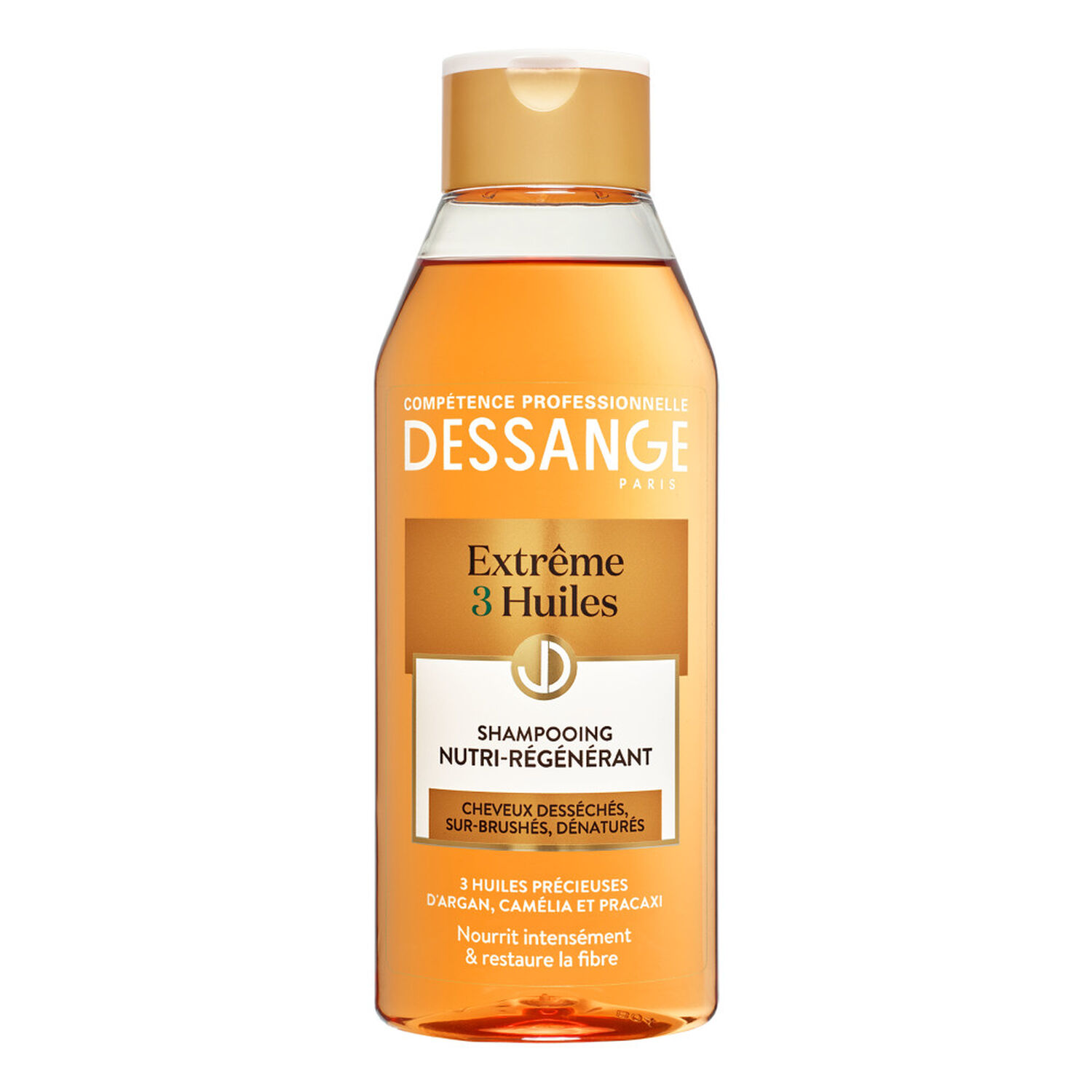 Dessange Extrême 3 Huiles Shampooing Nutri-Régénérant Huile d'Argan, Camélia, Pracaxi