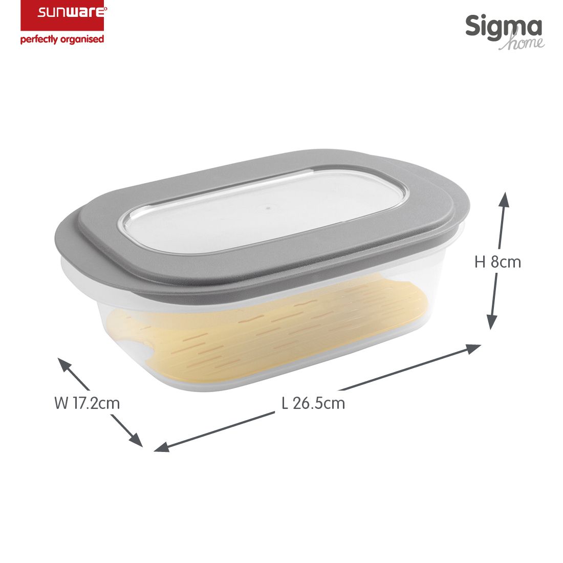 Sunware Sigma home 2er-Set Aufschnittdose für Käse + Tablett