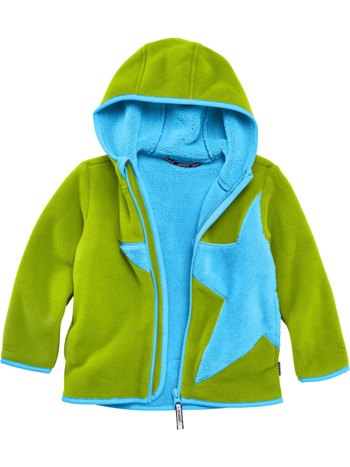 Kuschelfleece Jacke Stern, hellgrün