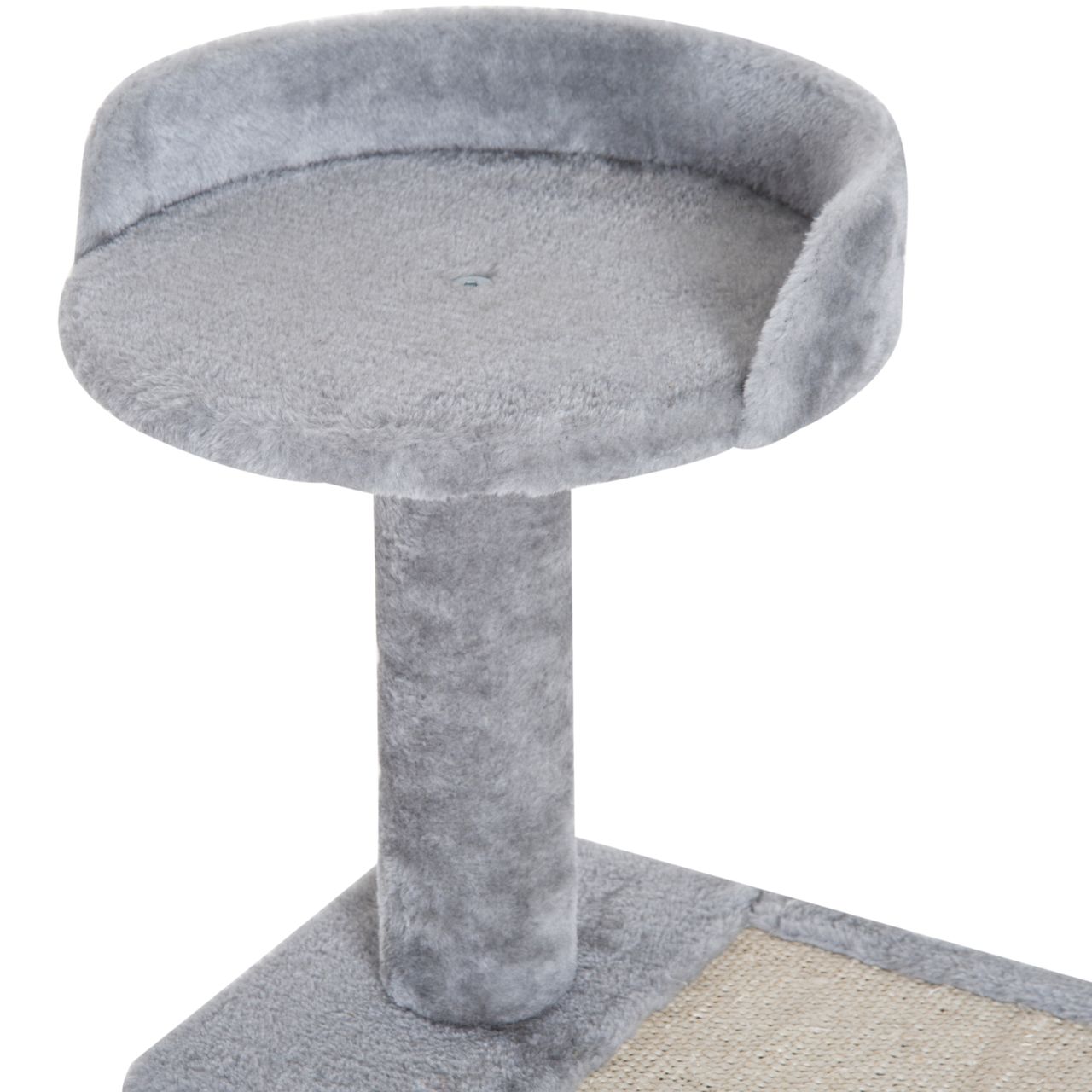 PawHut Kletterbaum Katzenbaum Spielbaum Katzenkratzbaum Treppe 5 Schichte Beige Grau 48 x 48 x 99,5 cm (LxBxH)