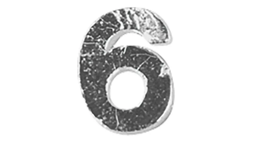 Rayher Wachszahlen -6- silber 9mm 2Stück