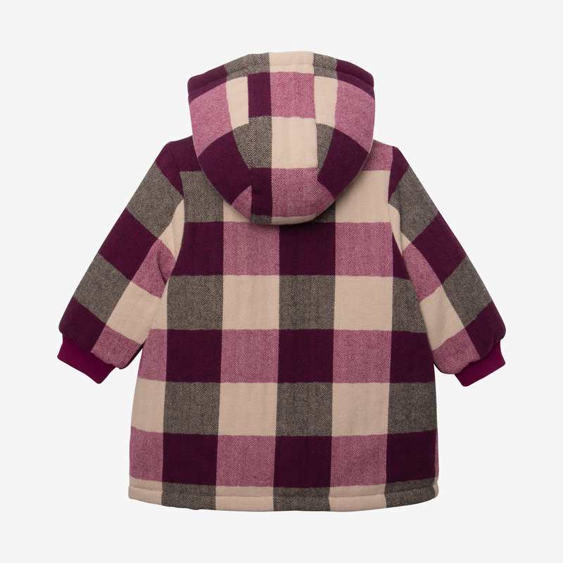 Manteau bébé fille carreaux violet Catimini