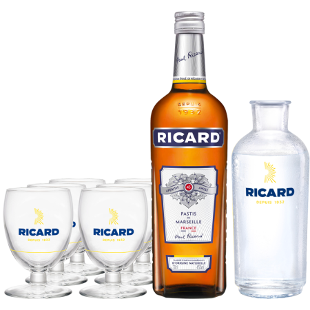 PACK RICARD + 6 VERRES BALLONS + CARAFE