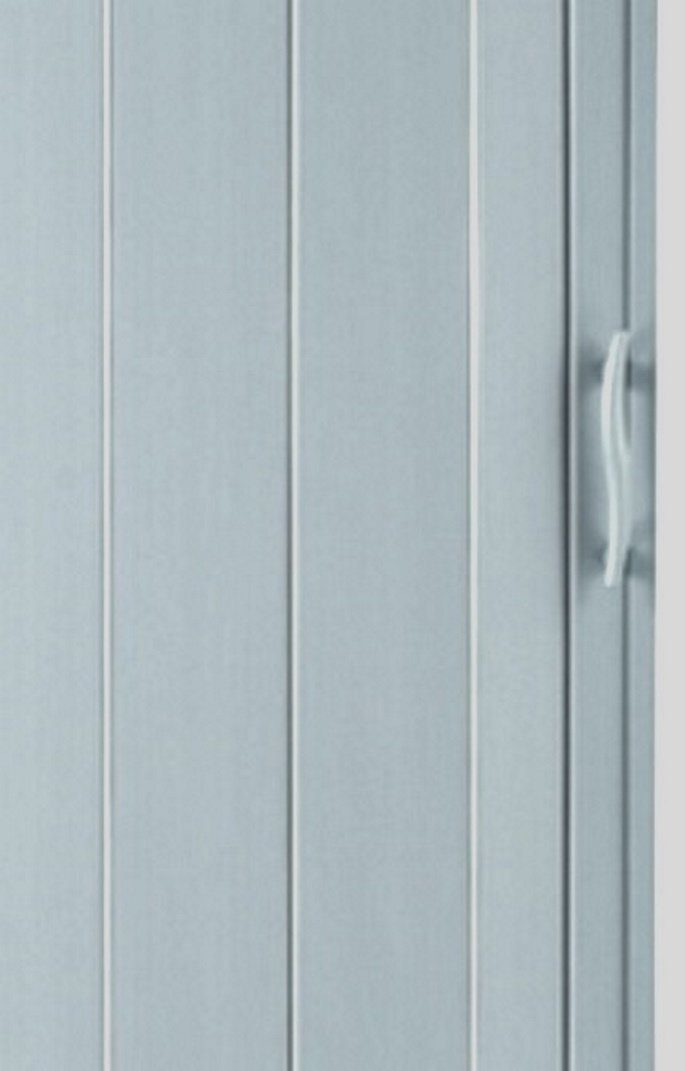 Standom Falttür Schiebetür Edelstahl Look H. 202 cm für Türbreite bis 84 cm