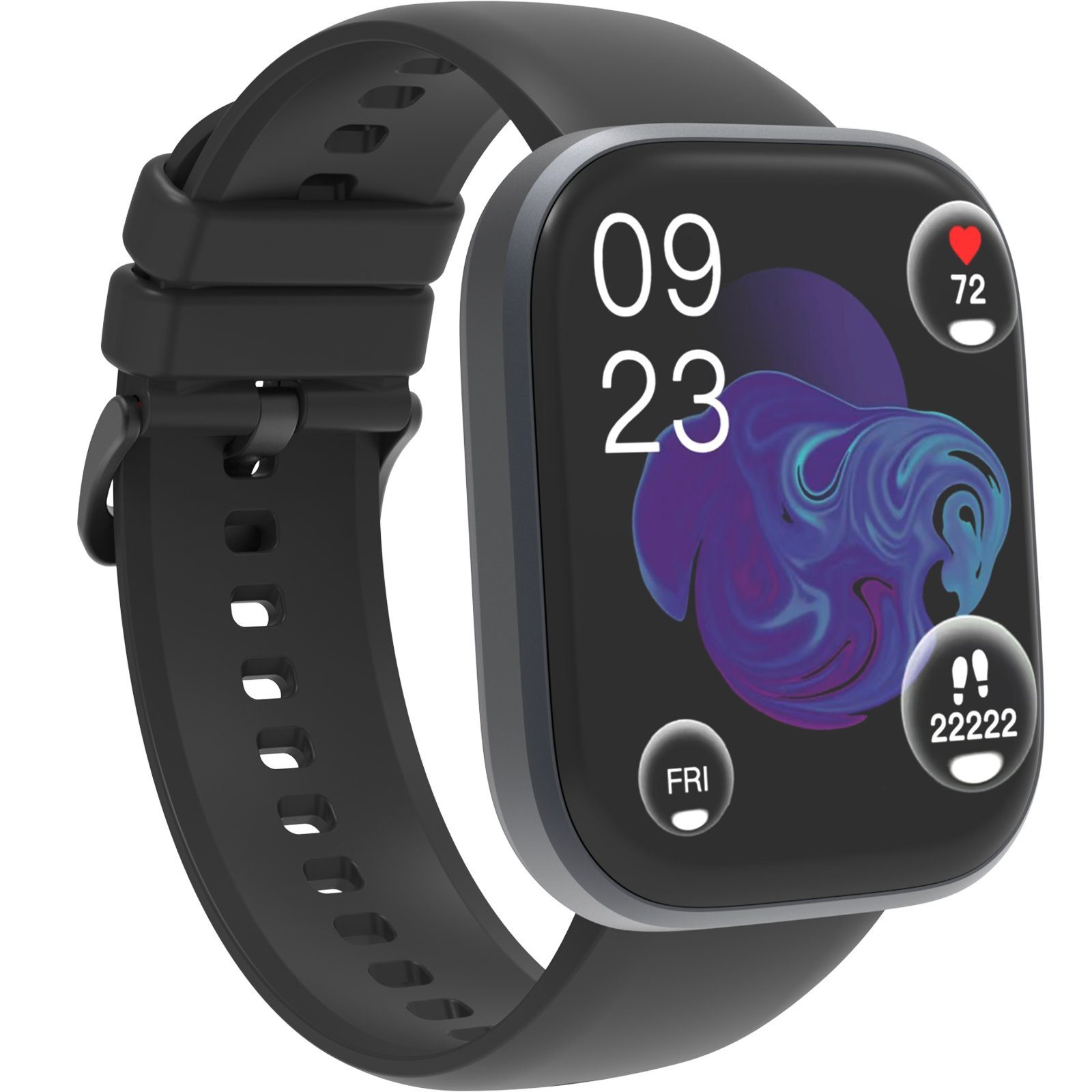 Aoucheni Smartwatch Fitnessuhr mit Schlaf und Pulsmesser, Activity Tracker Smartwatch für Android iOS, mit Schrittzähler Pulsuhr Blutdruck Messgerät Stoppuhr, Körperuhr, Fitness-Tracker machen, Herzfrequenzsensor, Schrittzähler