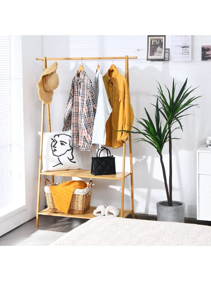 COSTWAY Kleiderständer 160cm in Beige günstig kaufen 160 cm