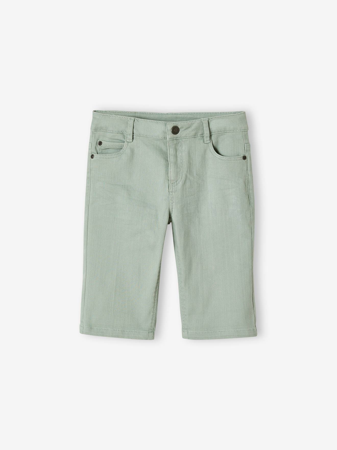 Bermuda couleur garçon en toile bronze