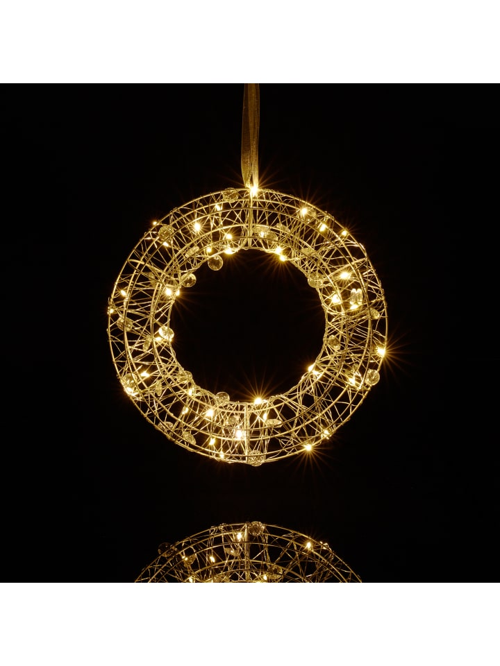 relaxdays LED Lichtkranz in Silber - Ø 25 cm günstig kaufen onesize