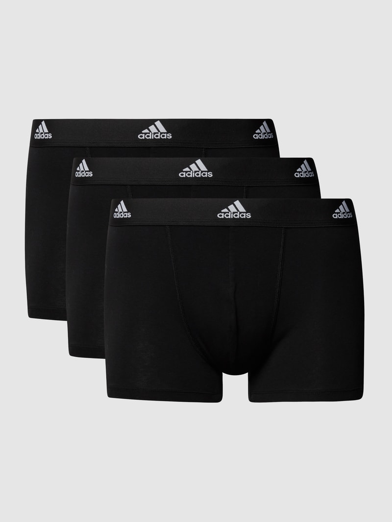 Trunks mit Label-Schriftzug im 3er-Pack in schwarz