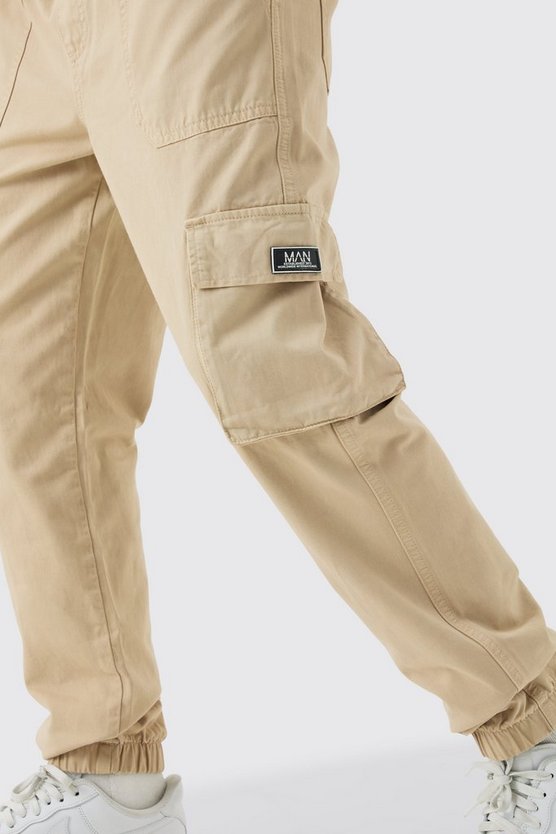 Slim-Fit Cargo-Jogginghose mit elastischem Bund