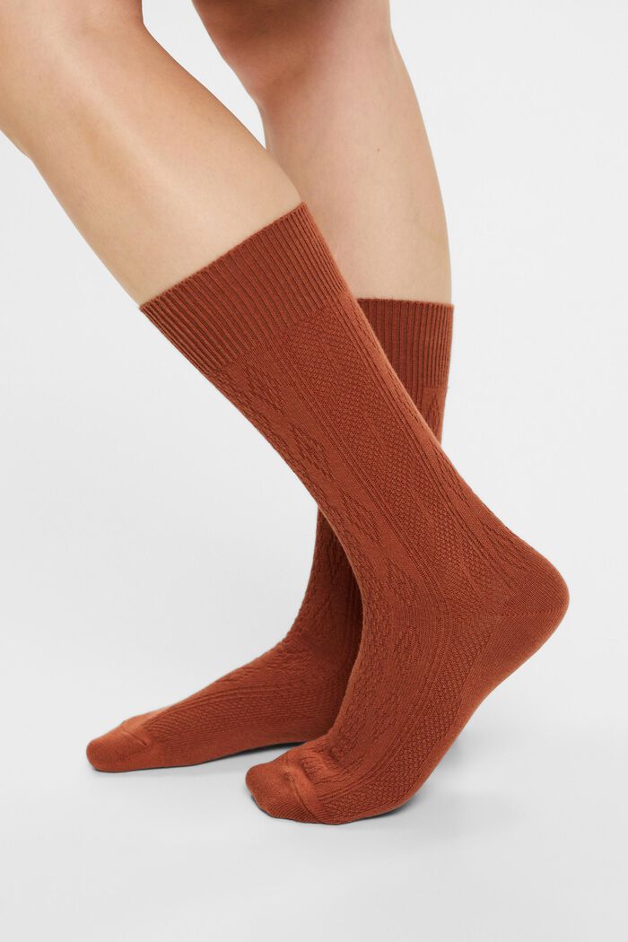 Socken aus Zopfstrick