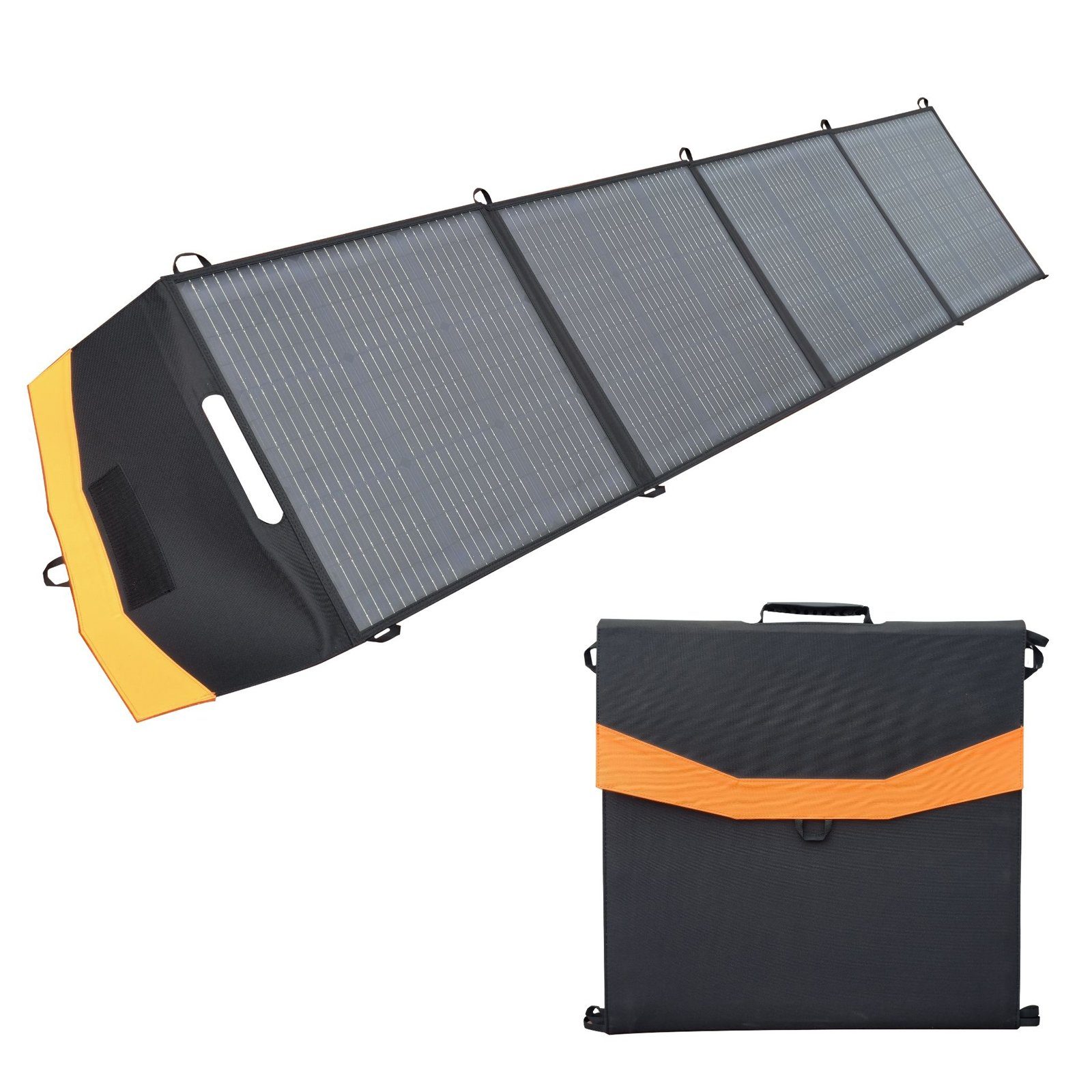 Fine Life Pro Stromerzeuger 200W faltbares Solarpanel mit 3 Anschlüssen - USB Typ C, 200,00 in kW, (2-tlg), USB 2.0, USB 3.0 - für Outdoor Camping und Wohnmobil