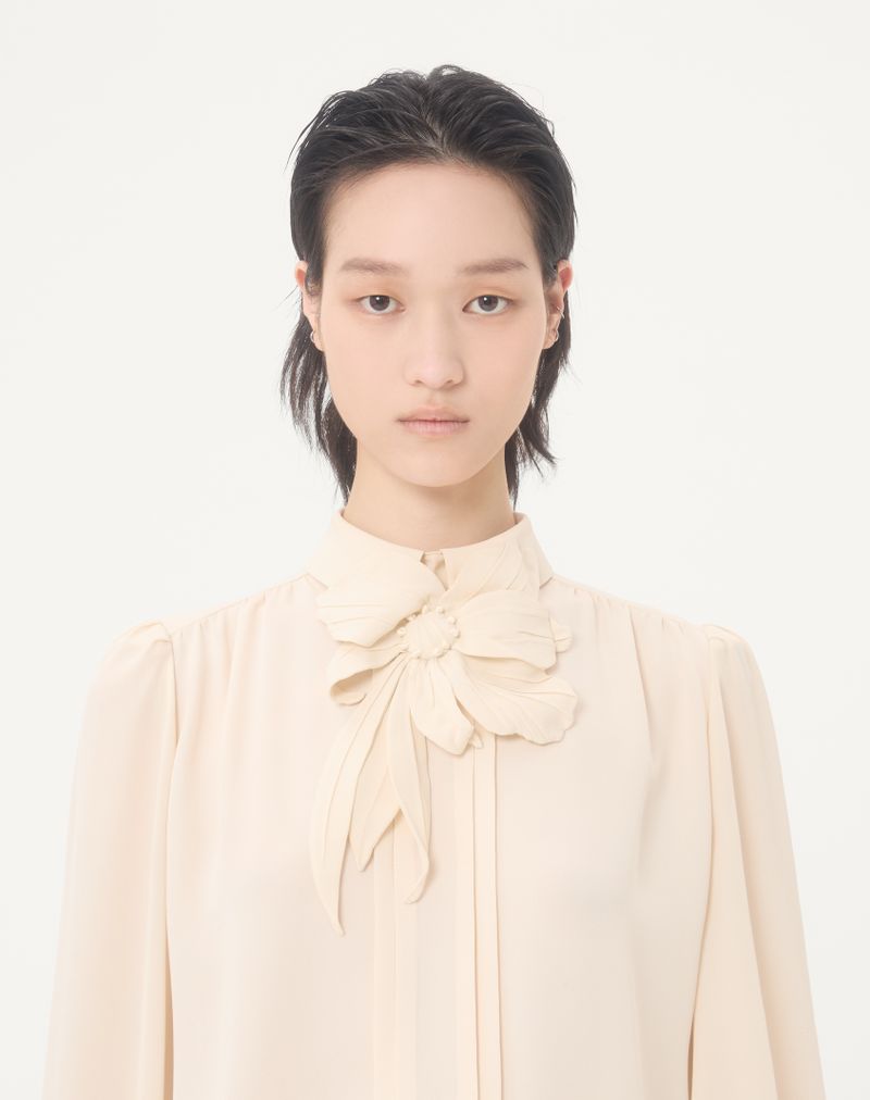 Top Crepe De Chine Bordado