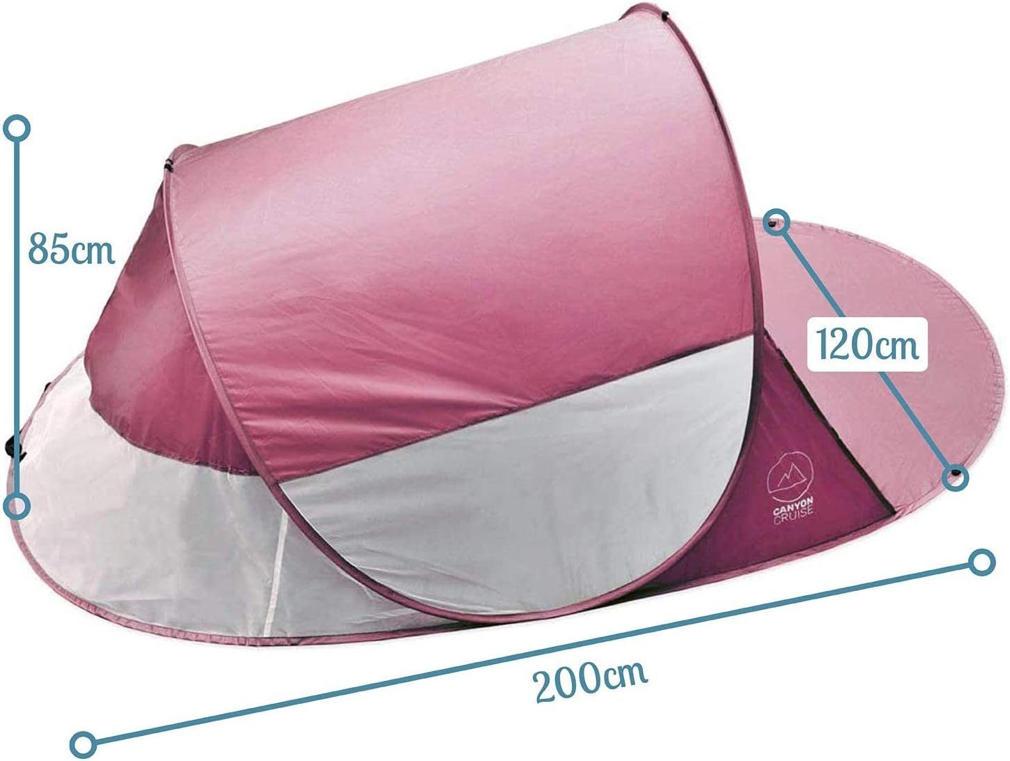 Canyon Cruise Strandmuschel Pop Up Strand-Zelt, Personen: 3 (Automatik Wurfzelt), Sonnen- & Windschutz